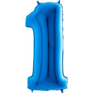 Large Number One Balloon Royal Blue