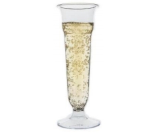 Romax Glass Plastic 125ml Champagne Flute